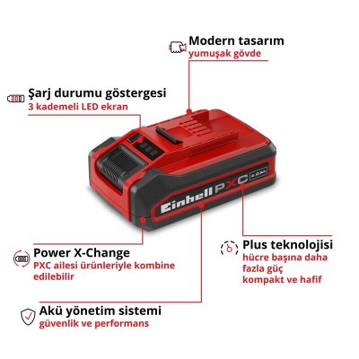 Einhell Akü PXC+ 18V 4,0Ah