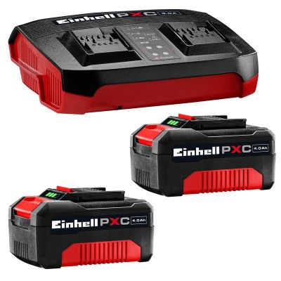Einhell PXC Başlangıç Kiti 2x 4,0Ah & Twincharger Kit 1