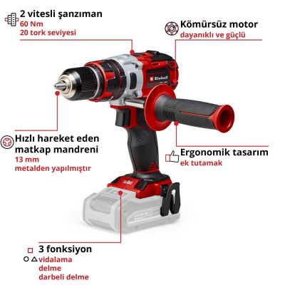 Einhell Akülü Darbeli Vidalama TP-CD 18 Li-i Brushless-Solo