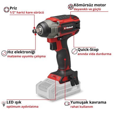 Einhell Akülü Darbeli Somun Sıkma IMPAXXO 18/230