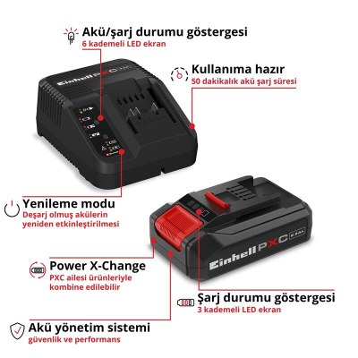 Einhell PXC Başlangıç Kiti 18V 2,5Ah PXC Starter Kit