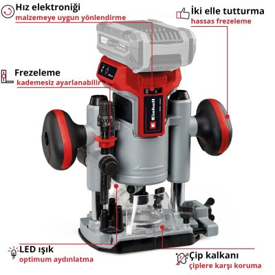 Einhell Akülü Dik Freze/Kenar Freze TP-RO 18 Set Li BL - Solo