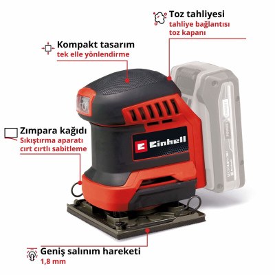 Einhell Akülü Avuç İçi Zımpara TE-OS 18/113 Li - Solo