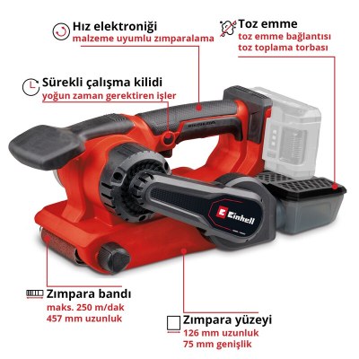 Einhell Akülü Tank Zımpara TP-BS 18/457 Li BL - Solo