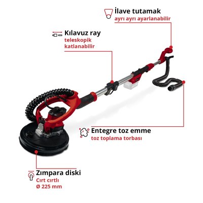 Einhell Akülü Alçıpan Zımpara TP-DW 18/225 Li - Solo
