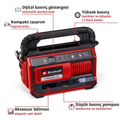 Einhell Akülü Hava Kompresörü PRESSITO 18/25