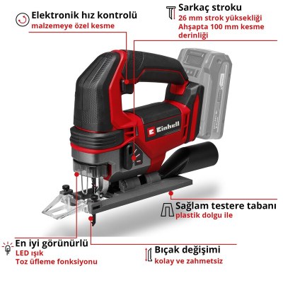 Einhell Akülü Dekupaj Testere TE-JS 18/100 Li - Solo