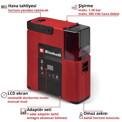 Einhell Akülü Hava Kompresörü SUPPERO 18/380