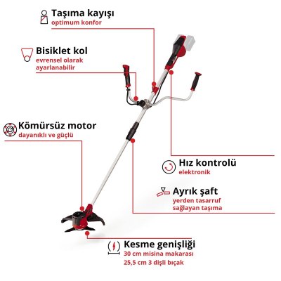 Einhell Akülü Çalı Tırpanı AGILLO 36/255 BL-Solo
