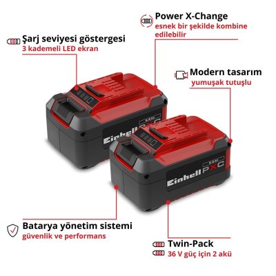 Einhell Akü 2x 18V 5,2Ah PXC-Twinpack
