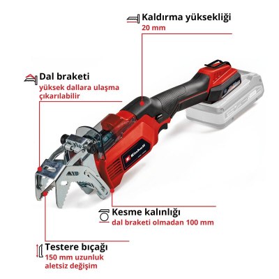 Einhell Akülü Budama Testeresi GE-GS 18/150 Li-Solo